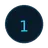 Number 1 icon representing a process step