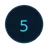Number 5 icon representing a process step