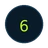 Number 6 icon representing a process step