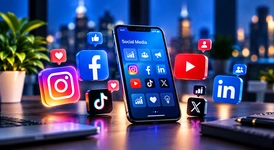 Social media marketing with multiple social platforms and digital engagement
