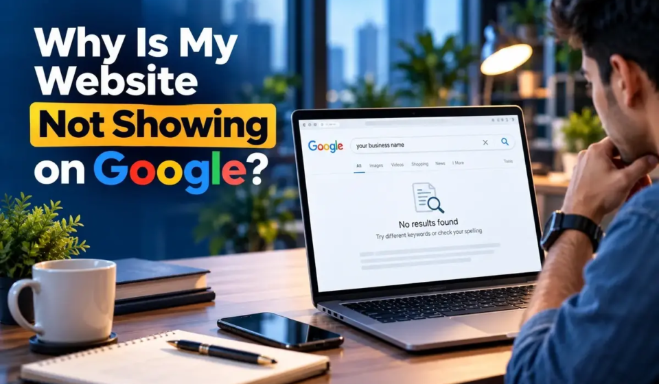 Why a website is not showing on Google search results